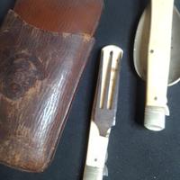 Antico set posate da campo militare 