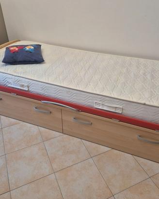 Letto 1 piazza con cassettoni (moretti compact)