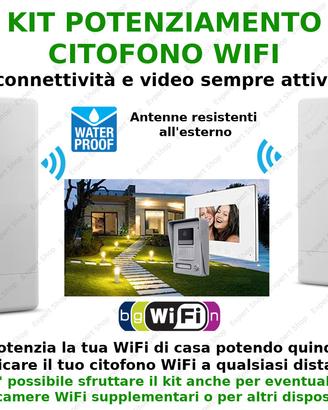 Kit potenziamento CITOFONO WiFi esterno alto segna