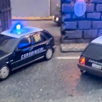 1/43 fiat tipo e uno carabiniere con luci