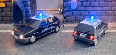 1/43 fiat tipo e uno carabiniere con luci