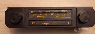 RITMO TARGA ORO FIAT AUTORADIO ORIGINALE EPOCA