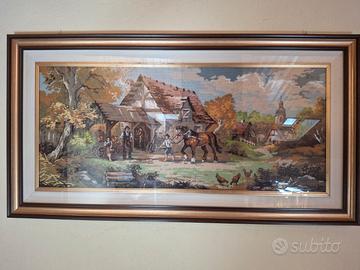 Quadro mezzo punto grande con cornice
