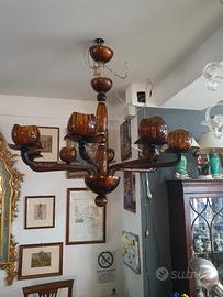 lampadario in vetro di murano a 8 punti luce 