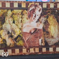 dipinto su tela 90×60 vintage Marylin Monroe