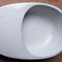 Antica padellina sanitaria in ceramica per bambini