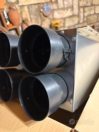 Plenum distribuzione aria 4 uscite Ø75/90+ ingress