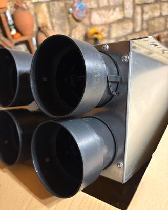 Plenum distribuzione aria 4 uscite Ø75/90+ ingress
