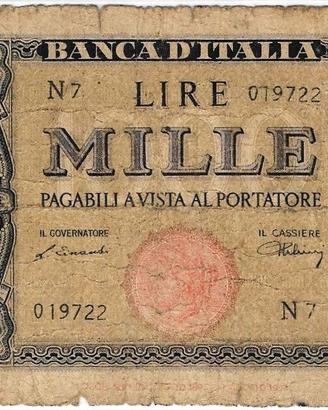 1000 Lire Italia Ornata Testina 20/03/1947 RARA
