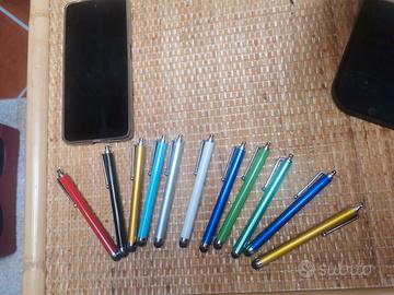 Lotto 10 Penne Touch Screen Universali Multicolore