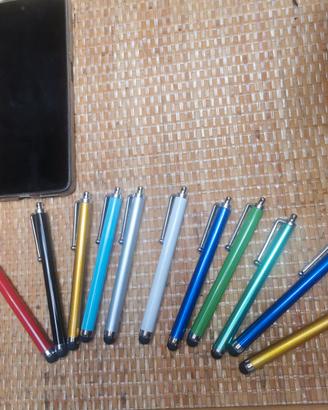 Lotto 10 Penne Touch Screen Universali Multicolore