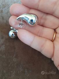 orecchini in acciaio goccia piccola