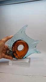 vintage pesce in vetro di murano cm 23x21