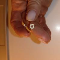 ANELLO DODO FIORE DI CILIEGIO. ORO ROSA SMALTO