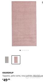 IKEA KNARDRUP TAPPETO ROSA