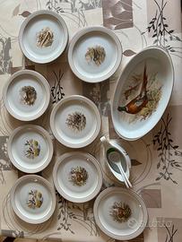 Servizio ceramica selvaggina