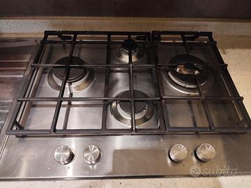 🔥Piano cottura a gas in acciaio inox – 4 fuochi