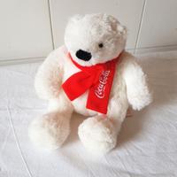 Peluche giocattolo bambini Orso Bianco Coca Cola