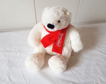 Peluche giocattolo bambini Orso Bianco Coca Cola