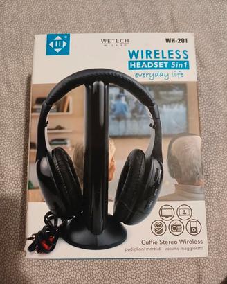 cuffia wireless stereo wetech 