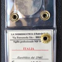 50 Lire 1958 qFDC Periziata Manfredini