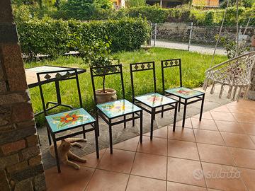 Set Nino Parrucca 4 sedie + tavolo