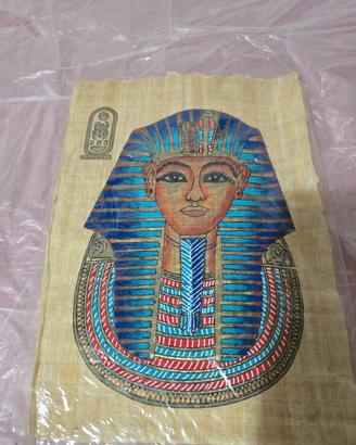 Papiro dipinto Tutankhamon Faraone Egizio