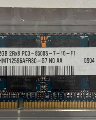 RAM Notebook SK Hynix DDR4 4GB 2666 + DDR3 2GB 106