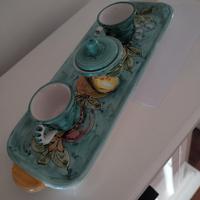 servizio caffè due persone ceramica Vietri