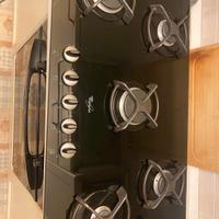 piano cottura vetro 5 fuochi 