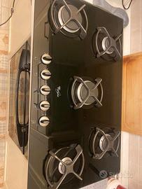 piano cottura vetro 5 fuochi 