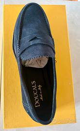 DOUCAL’S nuovo mocassino blu scamosciato  tg. 42