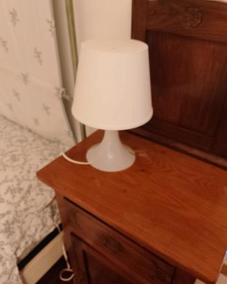 Coppia lampade IKEA da comodino bianche