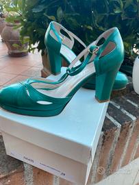 Scarpe Ensamble in pelle verde smeraldo tg. 39