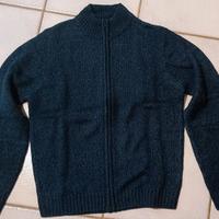 Maglione blu uomo con cerniera tg L