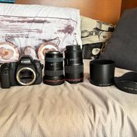 Canon 6d con due obiettivi serie L