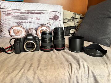 Canon 6d con due obiettivi serie L