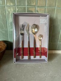 Pinti inox 1929 24 posate sushi queen mogano