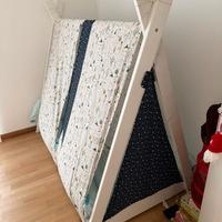 Letto montessoriano in legno cameretta bambini 