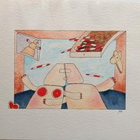 Litografia di Giuliano Ghelli