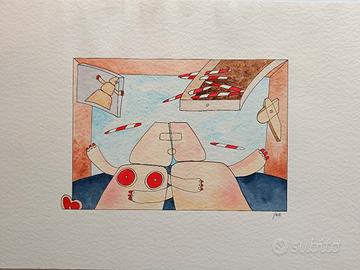 Litografia di Giuliano Ghelli