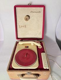 Giradischi valigia portatile Lesaphon Lesa anni 60