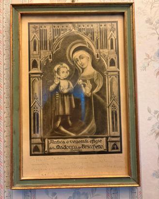 Quadro Madonna del Bricchetto con dedica