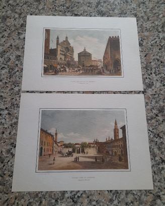 Set completo 12 stampe Cremona storica