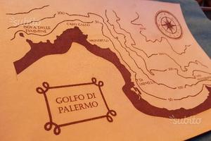 Carta Nautica incisa su pelle