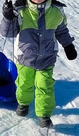tuta neve due pezzi 110 cm +  secondo pantalone
