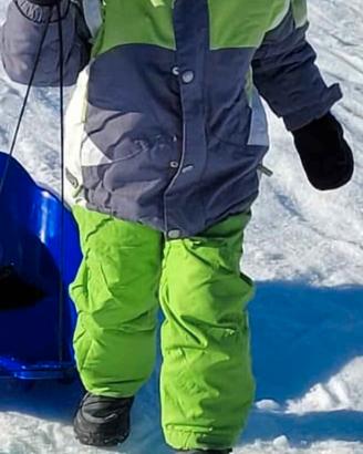 tuta neve due pezzi 110 cm +  secondo pantalone
