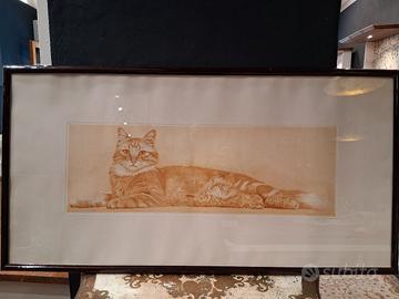 Dipinto di un gatto di gianni raffaell 