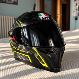 Casco moto AGV K5 S – Taglia L – Nero/Giallo Fluo 