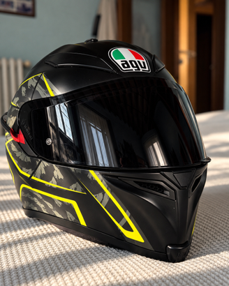 Casco moto AGV K5 S – Taglia L – Nero/Giallo Fluo 